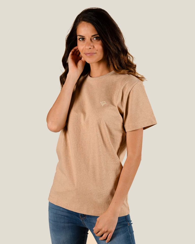 T-shirt Visby Happiness Charcoal en coton bio
